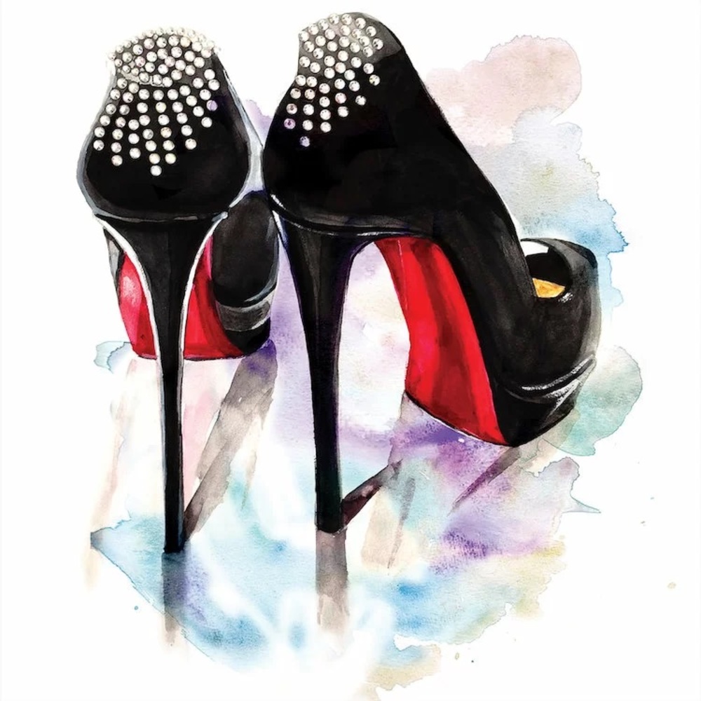 Red Bottom Heels DIY 5D Full Round Drill Diamond Painting